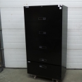 Steelcase Black 5 Drawer Lateral File Cabinet, Locking